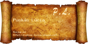 Puskás Lúcia névjegykártya