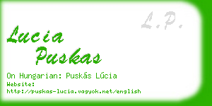lucia puskas business card