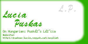 lucia puskas business card